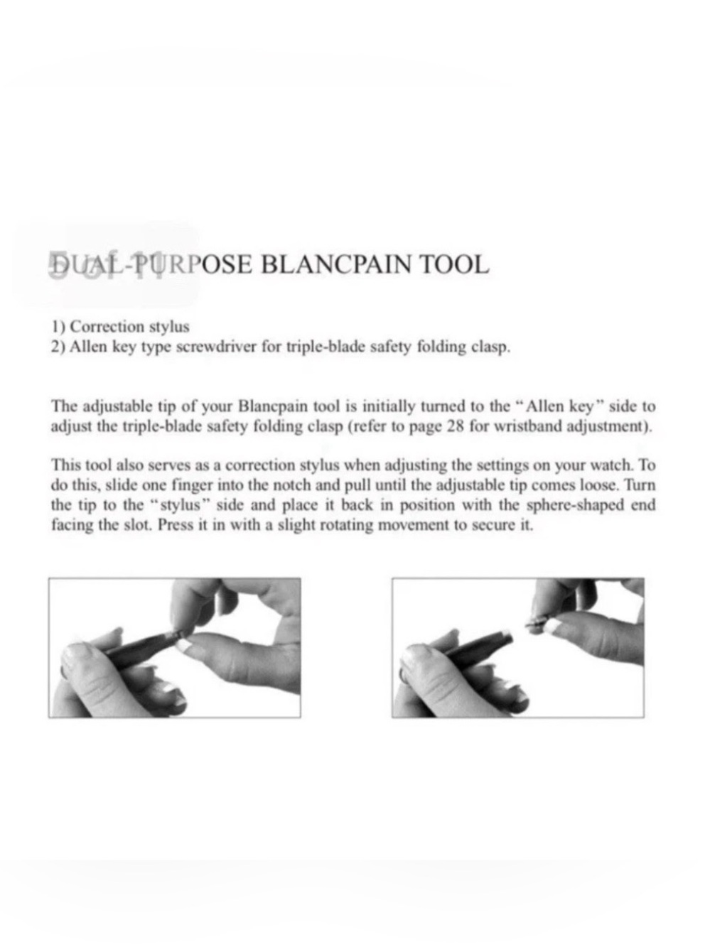 Blancpain 500 Fathoms Dual-Purpose Tool Holder, Allen Key w/ Extras Screws - Picture 6 of 8
